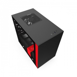 NZXT Matte Black & Red H210 Mini Tower Chassis Nzt-Ca-H210B-Br
