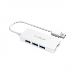 Orico White Hs4u-u3 4 Port Usb3 Rectangle Hub Orc-hs4u-u3-wh