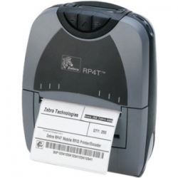 Zebra P4t, 4in Mobile Thermal Transfer Pritner Bluetooth, Fanfold Slot, Includes Battery, Shoulder Strap, Usb, And