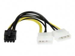 Generic 2x MOLEX 4PIN POWER to 8PIN PCI Express video card power cable 15cm PCI-E 8PIN