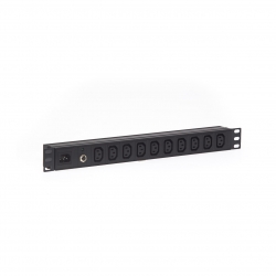 4cabling 1ru 10 Way C13 Outlet Horizontal Pdu Rack Mount Power Rail 10a Pdu.10whc13.10a