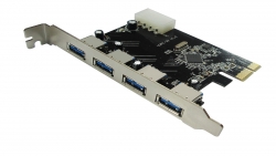 Volans Usb 3.0 4-port Pci-e Expansion Card 4pin Molex Power Pu34