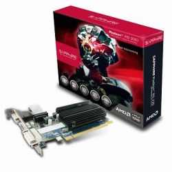 Sapphire AMD R5 230 1GB Video Card - GDDR3, PCI-E, HDMI/ DVI/ VGA, LP Bracket Included 11233-01-20G