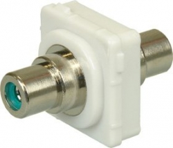4cabling Rca Female To Rca Female Green (white Bezel) 05bc4g