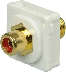 4cabling Rca Female To F Type Female Red (white Bezel) 05bc1r