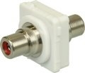 4cabling Rca Female To Rca Female Red (white Bezel) 05bc4r