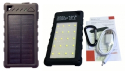 Rugged Solar Power Bank 8000 Mah With 20 Led Lights 5w Strong Lighting Eledigeipbds8000
