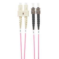 4Cabling 2M Sc-St Om4 Multimode Fibre Optic Cable: Salmon Pink (Fl.Om4Scst2Mp)