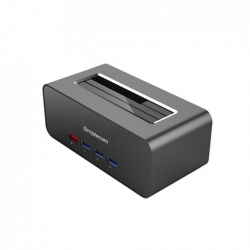Simplecom Sd351 Usb 3.0 To Sata Aluminium Docking Station With 3-Port Hub And 1 Port 2.1A Usb