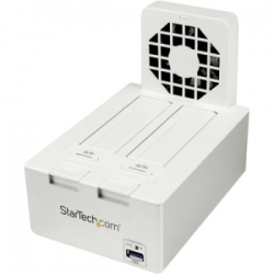 Startech SDOCK2U33HFW USB 3.0 Dual SATA III Hard Drive Docking Station w/ Fast Charge USB Hub UASP