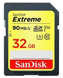 Sandisk Extreme Sdhc Sdxve 32gb V30 U3 C10 Uhs-i 90mb/s R 40mb/s W 4x6 Lifetime Limited Sdsdxve-032g-gncin