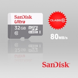 Sandisk 32gb Micro Sdhc Ultra Class 10 Up To 80mb/s Without Adapter Sdsquns-032g-gn3mn