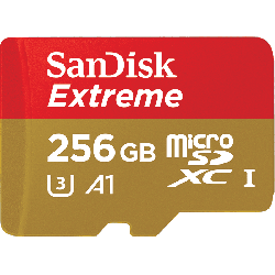 Sandisk Extreme Microsdxc V30 U3 C10 A2 Uhs-i 160mb/ S R 90mb/ Sw 4x6 Sdadaptor Lifetimelimited Sdsqxa1-256g-gn6ma