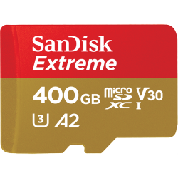 Sandisk Extreme Microsdxc U3 C10 A2 Uhs-i 160mb/ S R 90mb/ Sw 4x6 Sdadaptor Lifetimelimited Sdsqxa1-400g-gn6ma