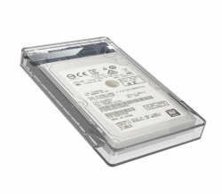 Simplecom SE203 Tool Free 2.5" SATA HDD SSD to USB 3.0 Hard Drive Enclosure Clear