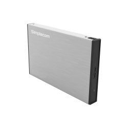 Simplecom Se218 Aluminium Tool Free 2.5" Sata Hdd Ssd To Usb 3.0 Hard Drive Enclosure Silver 