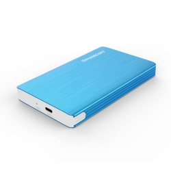 Simplecom Se220 Aluminium Tool-free 2.5" Sata Hdd/ Ssd To Usb 3.1 Type C Enclosure Blue Se220-bl