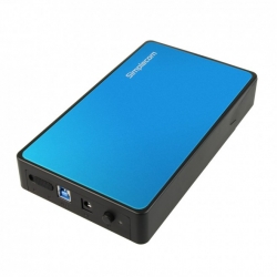 Simplecom Tool Free 3.5" Sata Hdd To Usb 3.0 Hard Drive Enclosure Se325-blue