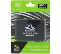 Seagate 960GB Barracuda Q1 2.5" SSD, SATA 6Gb/s, Read/Write 500/550MB/s 3D QLC NAND ZA960CV1A001