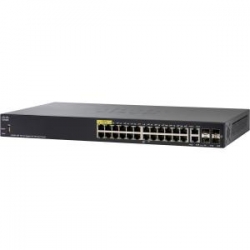 Cisco (sg 350-28p) Managed Switch - 24 X 10/ 100/ 1000 Poe Ports With 195w Power Budget + 2 Sfp