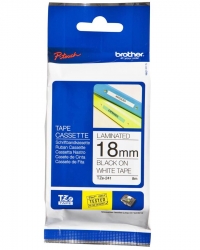 Brother Strong Adhesive Tze Tape - Black On White - 18mm Tzes241