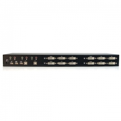 Startech 2 Port Quad Monitor Dual-link Dvi Usb Kvm Switch With Audio & Hub Sv231qdviua