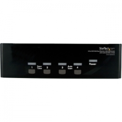 Startech 4 Port Dvi Vga Dual Monitor Kvm Switch Usb With Audio And Usb 2.0 Hub Sv431ddvdua