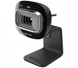 Microsoft LifeCam HD-3000 USB Webcam T4H-00004, 16:9 Widescreen HD, Noise Cancelling Mic