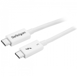 Startech 0.5m Thunderbolt 3 Cable - 40gbps - White - Thunderbolt Usb-c And Displayport Compatible