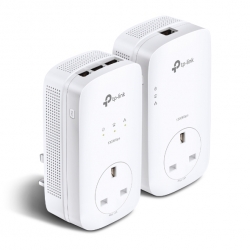 Tp-link Av1300 Gigabit Passthrough Powerline Starter Kit Gbe(3) 3yr Wty Tl-pa8033pkit