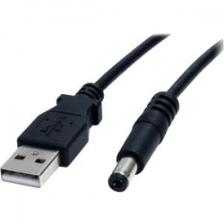 Startech 2m Usb To Type M Barrel Cable - Usb To 5.5mm 5v Dc Cable - Usb To Barrel Jack 5v Dc Plug