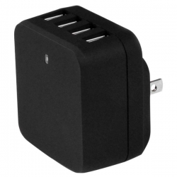 Startech 4-port Usb Wall Charger - International Travel - 34w/6.8a - Black Usb4pacbk