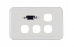 4cabling Vga Wall Plate + 4 Gang  05dwpvga4
