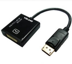 Volans Active Displayport To Dvi Male To Female Converter (v 1.2) With 4k Support Vl-adpdv