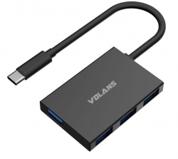 Volans Slim Aluminium Usb Type-C Usb-C To 4-Port Usb3.0 Hub (Hb04-C) Vl-Hb04S-C