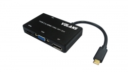 VOLANS Cable Adapter: 4 In 1 Type-C(Usb-C) To Hdmi/ Vga/ Dp/ Dvi Converter Vl-Uchdvp