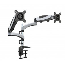 Visionmounts Vm-gm124xd - Gasspring Deskclamp Aluminium Dual Lcd Monitor Arm Support Upto 34'', Tilt