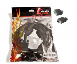 Wicked Wired 2m Hd15 15pin Male Vga To Hd15 15pin Female Vga Video Cable Ww-av-hd15mfcore2m