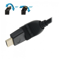 Wicked Wired 3m Swivelling Hdmi 1.4 Audio Visual Cable Ww-av-hdmimm3m-14s